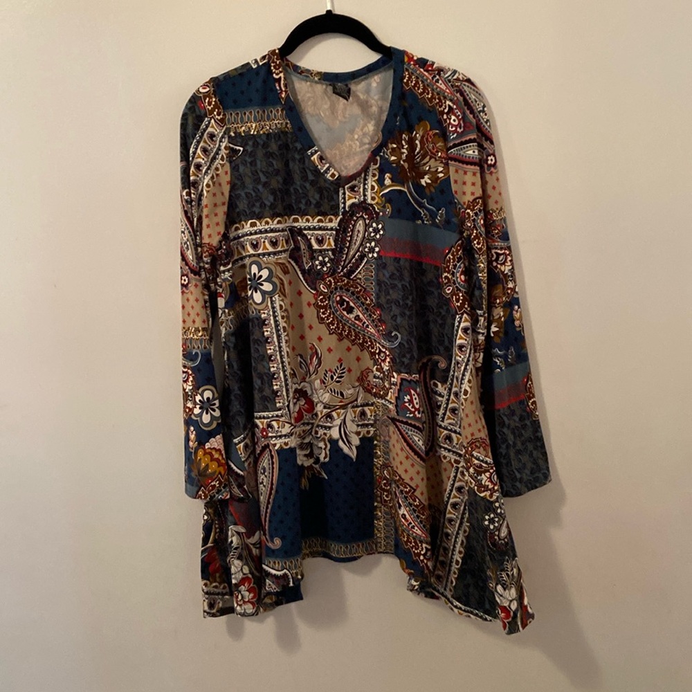 Paisley print top